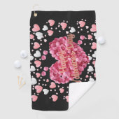 Elegant Happy Valentine's Day Golfhanddoek (Insitu)