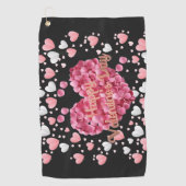 Elegant Happy Valentine's Day Golfhanddoek (Voorkant)