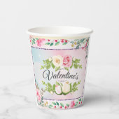 Elegant Happy Valentine's Day Papieren Bekers (Achterkant)