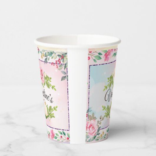 Elegant Happy Valentine's Day Papieren Bekers (Links)