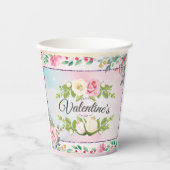 Elegant Happy Valentine's Day Papieren Bekers (Voorkant)