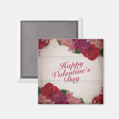 Elegant Happy Valentine's Day Rozen Lijst Magnet (Voorkant / Achterkant)