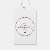 Elegant Happy Valentine's day script typografie Cadeaulabel (Voorkant)