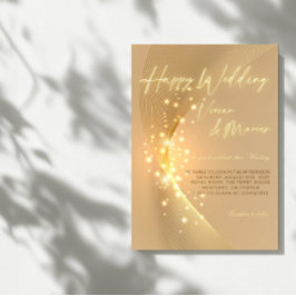 Elegant Happy Wedding - Classic & Joyful Party Kaart