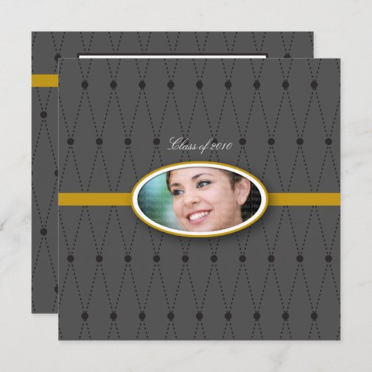 Elegant Harlequin Pattern: Goud Kaart (Voorkant / Achterkant)