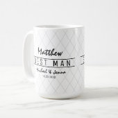 Elegant Harlequin Specialized Best Man Wedding din Koffiemok (Voorkant links)