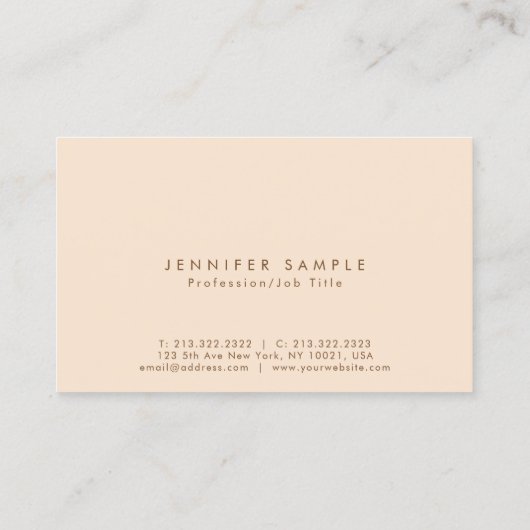 Elegant Harmonic Colors Professional Clean Plain Visitekaartje (Achterkant)