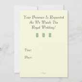 Elegant Harry & Meghan Royal Wedding Invitation Kaart (Achterkant)