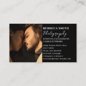 Elegant hart 2 foto collage bruiloft fotograaf visitekaartje (Achterkant)