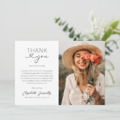 Elegant hart Afstuderen foto dank u kaart (Staand voorkant)