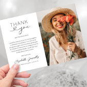 Elegant hart Afstuderen foto dank u kaart