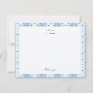 Elegant Hart & Blauwe Streep Briefpapier Notitiekaartje