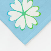 Elegant Hart Bloem Patroon Fleece Deken (Hoek)