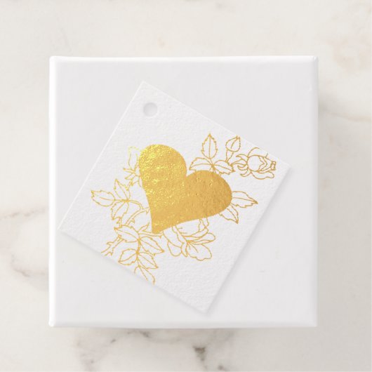 Elegant Hart Bloemstuk  Bedankjes Labels (Met doos)