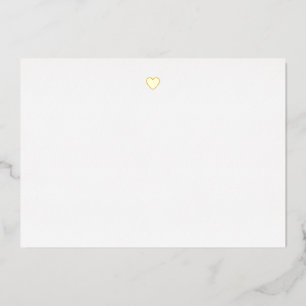 Elegant Hart Echt Goud Folie Briefkaart