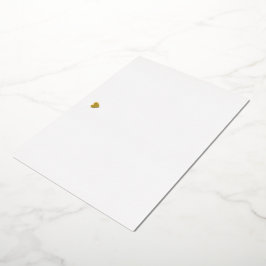 Elegant Hart Echte Gouden Folie Stationery Note Ka Feestdagenkaart