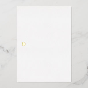 Elegant Hart Echte Gouden Folie Stationery Note Ka Folie Feestdagenkaart