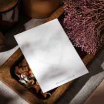 Elegant hart eenvoudige minimalistische noot Kaart