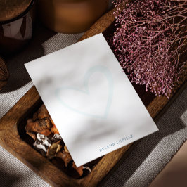 Elegant hart eenvoudige minimalistische noot Kaart Notitiekaartje