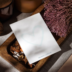 Elegant hart eenvoudige minimalistische noot Kaart Notitiekaartje