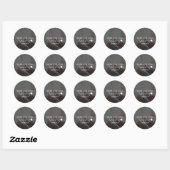 Elegant Hart Foto met Schrift  Ronde Sticker (Vel)