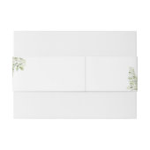 Elegant Hart Groene Bloemige Bruiloft Uitnodigingen Wikkel (Achterkant Voorbeeld)
