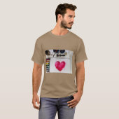 Elegant Hart Liefdes Symbool T-shirt (Voorkant volledig)