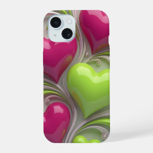 Elegant Hart Ontwerp Hoesje – Schattige Liefde iPhone 15 Case