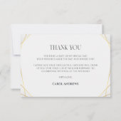 Elegant Hart Parels & Prosecco Gouden Bruidsfeest Bedankkaart (Achterkant)