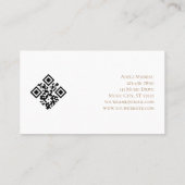 Elegant hart QR Code Viool Leraar Violinist Visitekaartje (Achterkant)