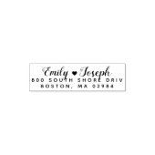 Elegant Hart Retouradres Zelfinktende Stempel (Design)
