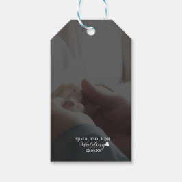 Elegant Hart Script Foto Cadeaulabel