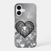 Elegant hart silhouet iPhone 16 hoesje (Achterkant)
