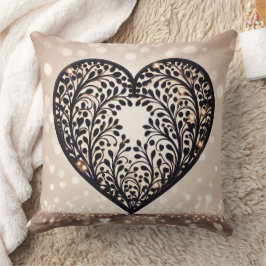Elegant hart silhouet kussen