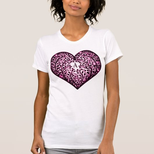 Elegant hart silhouet t-shirt (Voorkant)