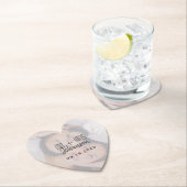 Elegant Hart Trouwfoto Onderzetter (Insitu)