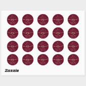 Elegant Hart Trouwgeschenk Ronde Sticker (Vel)