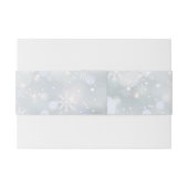 Elegant Hart Winter Sneeuwvlokken Trouwfeest Uitnodigingen Wikkel (Achterkant Voorbeeld)