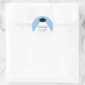 Elegant Hartelijk dank Afstuderen voor lichtblauw  Ronde Sticker (Tas)