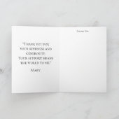 Elegant - Hartelijk dank - Kaart (Binnen)