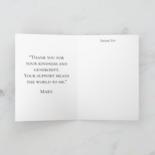 Elegant - Hartelijk dank - Kaart (Binnen)