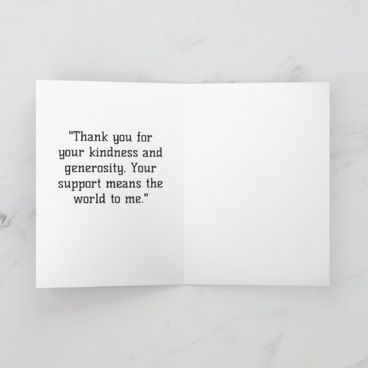 Elegant - Hartelijk dank - Kaart (Binnen)