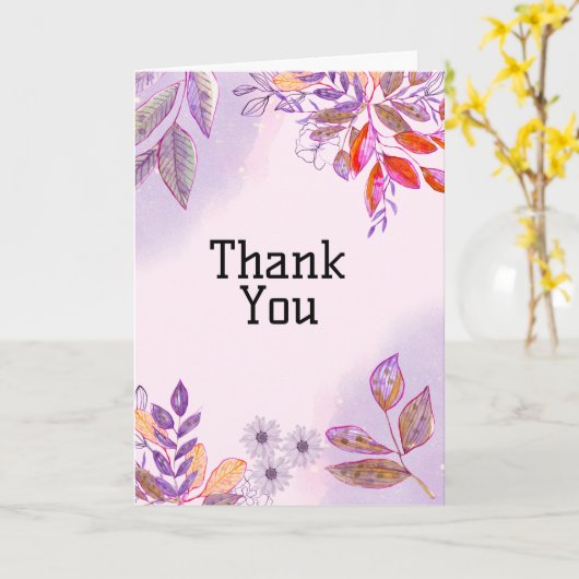 Elegant - Hartelijk dank - Kaart (Gele Bloem)