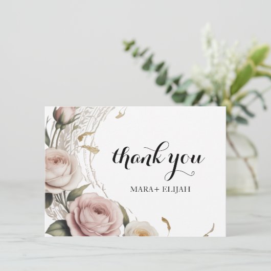 Elegant - Hartelijk dank - Kaart (Staand voorkant)