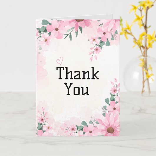 Elegant - Hartelijk dank - Kaart (Gele Bloem)