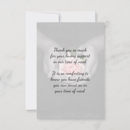 Elegant Hartelijk dank voor de ondersteuning van r Bedankkaart (Achterkant)