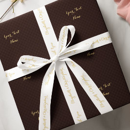 Elegant Hartelijk dank voor het witte gouden huwel Satijnen Lint