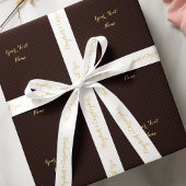 Elegant Hartelijk dank voor het witte gouden huwel Satijnen Lint