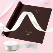 Elegant Hartelijk dank voor het witte gouden huwel Satijnen Lint