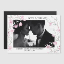 Elegant Hartelijk dank voor uw bruiloft Foto Magno